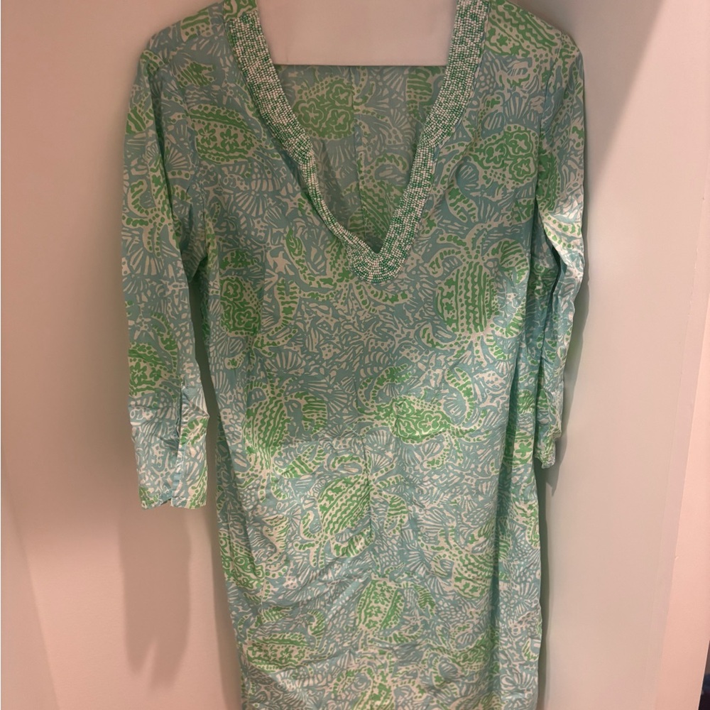 Lilly Pulitzer Green and Blue Swim Coverup